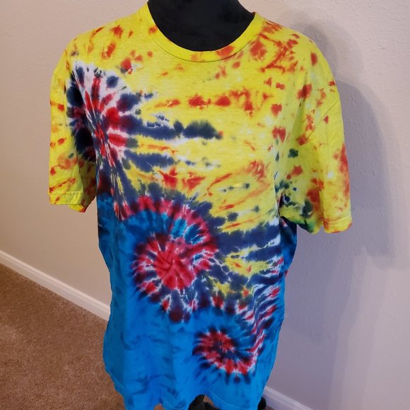 Tie Dye Boho Bohemia short sleeve T-shirt 100% cotton size L. - Picture 2 of 11